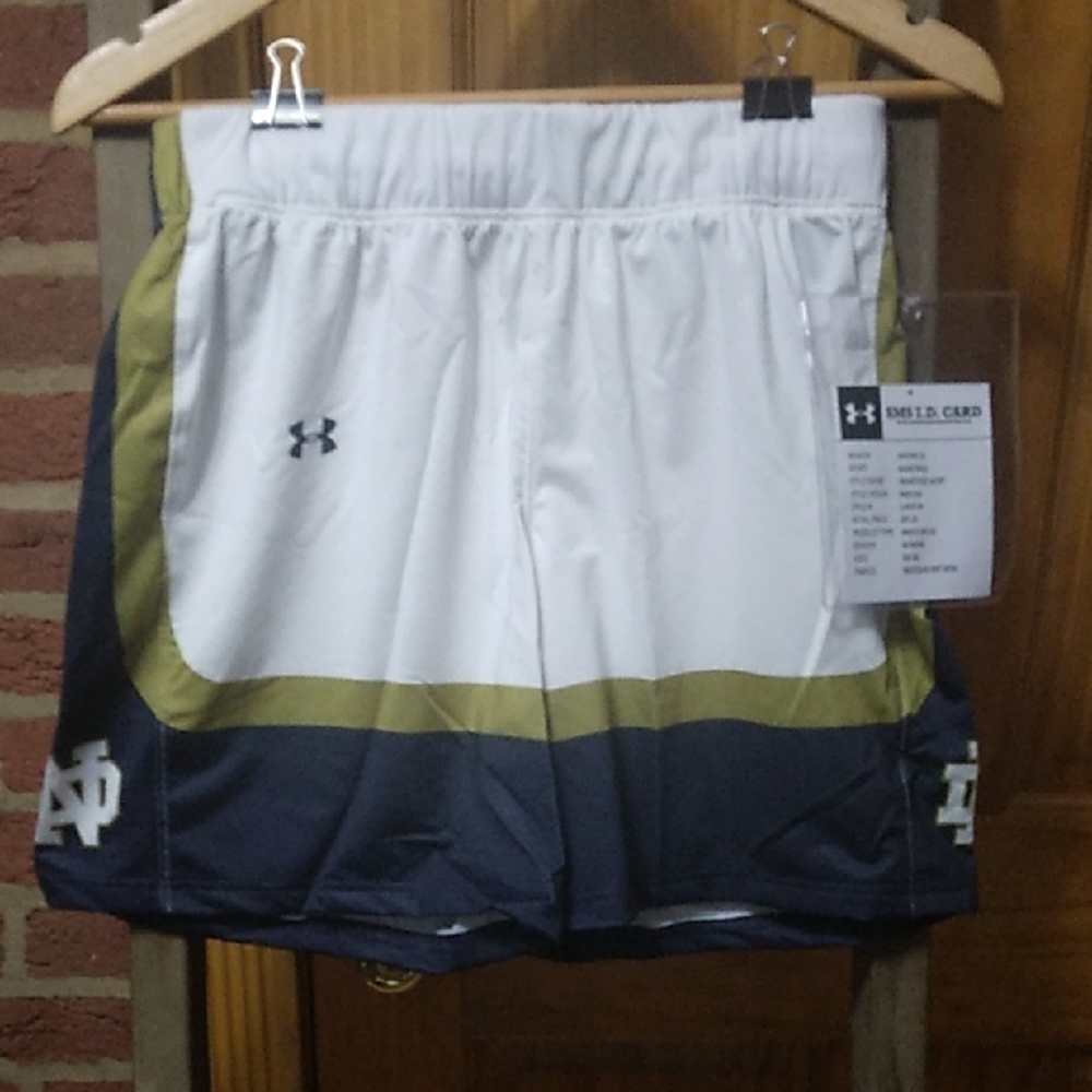 Women's Under Armour Notre Dame BAasketball Shorts Retails $95